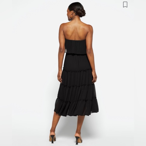 1. State black strapless midi dress size M - Picture 2 of 4